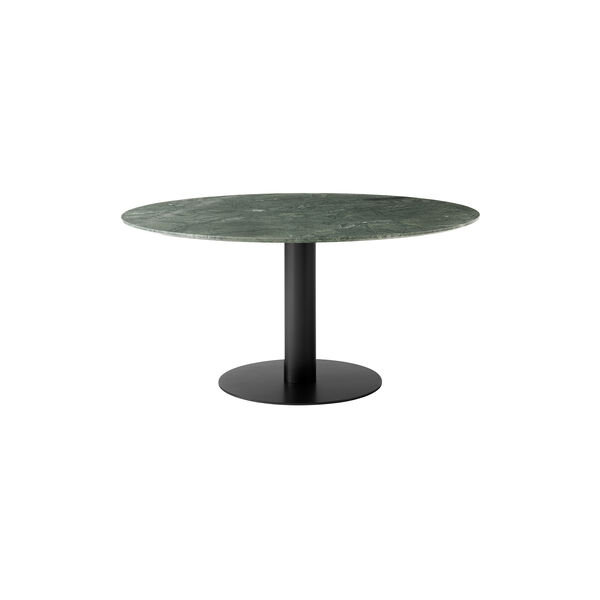 In Between SK20 Dining Table, matt black/verde guatemala marble, &Tradition