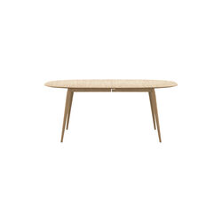 PLAYdinner Lamé Dining Table with Extension, white oiled oak, Bruunmunch Furniture