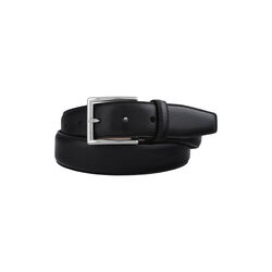 Black classic men's belt, black, BSWK