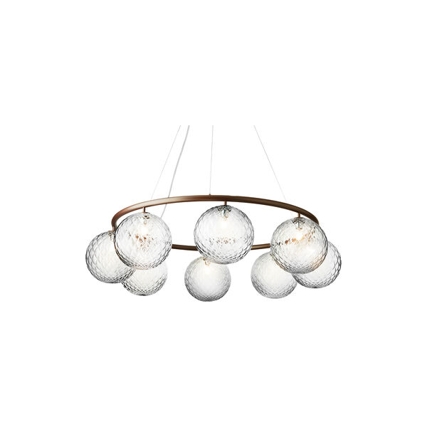 Miira 8 Circular Pendant,  dark bronze/optic clear, Nuura