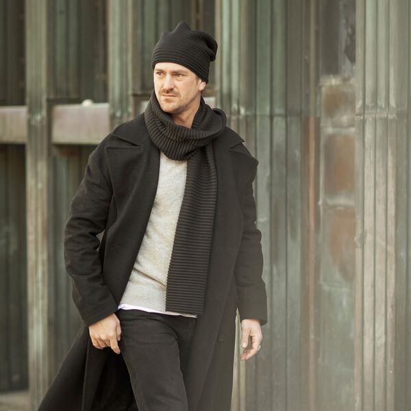 Pleece Schal, schwarz, Design House Stockholm