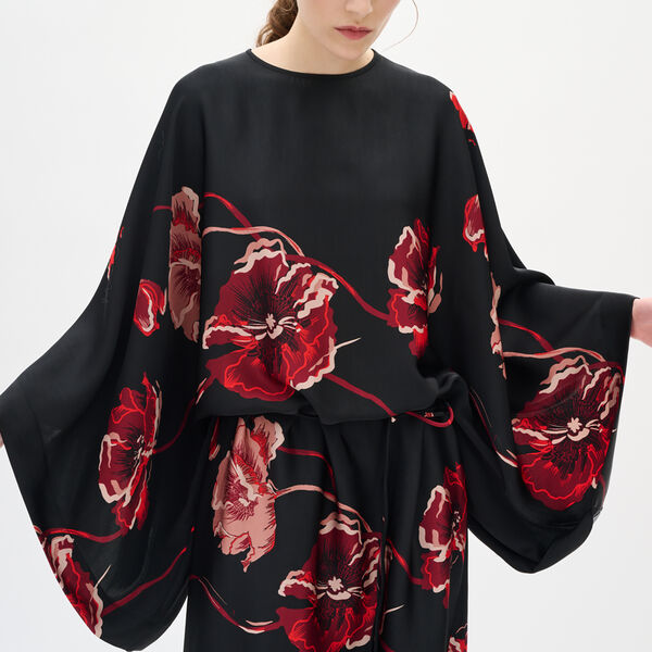 DawnIW Dress, black poppy rose, InWear