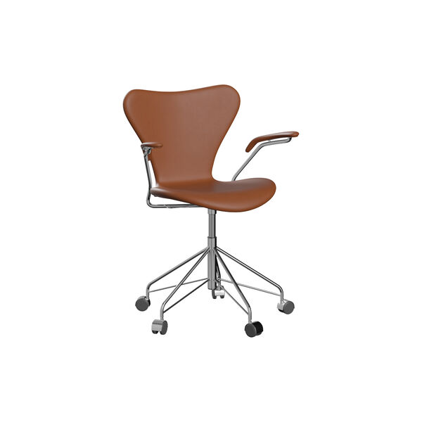 Series 7&trade; 3217 Fully Upholstered Office Chair, Essential walnut, Fritz Hansen