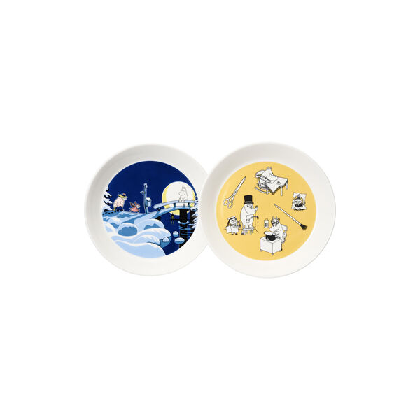 Winter Plate 2022: Office & Winter Night 2 pcs, Moomin Arabia
