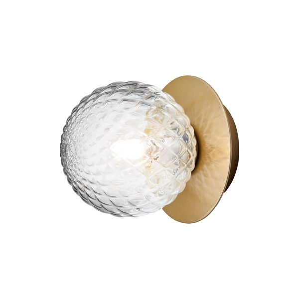 Liila 1 Small Wall Lamp, nordic gold/optic clear, Nuura