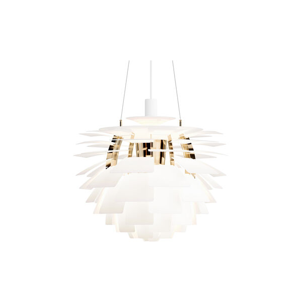 PH Artichoke, soft white/brass metallised, Louis Poulsen