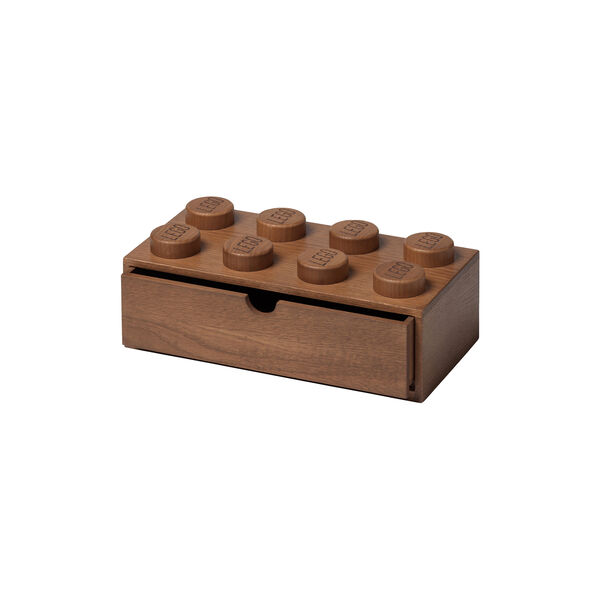 LEGO&reg; 2x4 Desk Drawer, dark stained oak, Room Copenhagen
