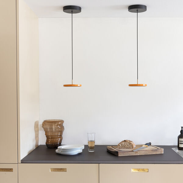 Asteria Micro Pendant, nuance orange/brass, UMAGE