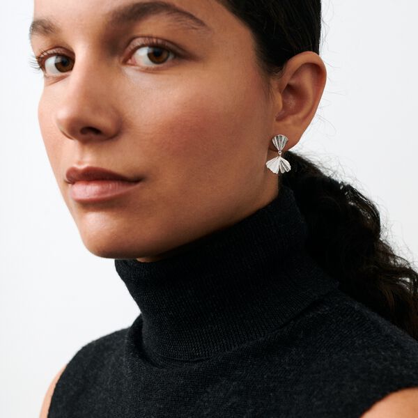 Autumn Leaf Earrings, sterling silver, Pernille Corydon Jewellery