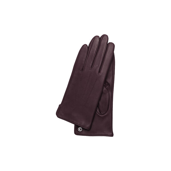 Carla Leather Gloves, deep purple, Kessler