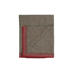 Una Plaid, grün/rot, Røros Tweed