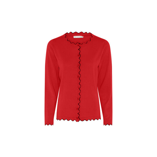 Basic Viscose knit with Edge,  red, Micha