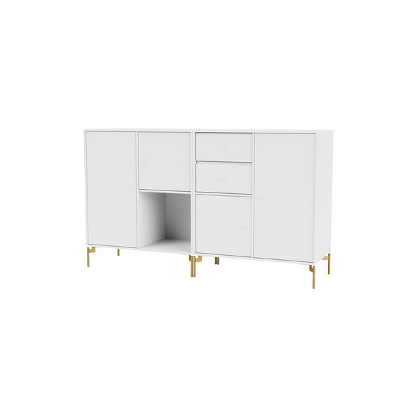 COUPLE Sideboard with Brass Legs, 38 snow, Montana Furniture