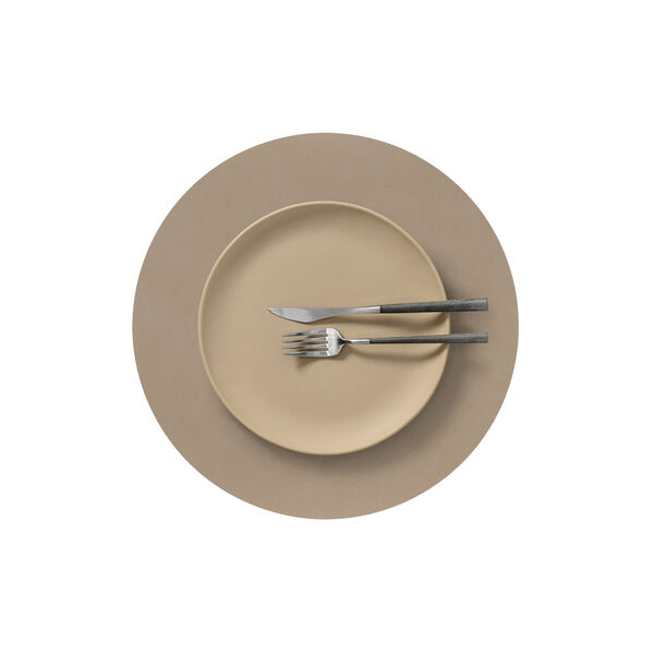 Nupo table mat Circle L, clay brown, LIND DNA