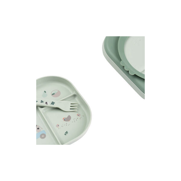 Tiny Farm Foodie Essgeschirr mit Saugnapf, grün, Done by Deer