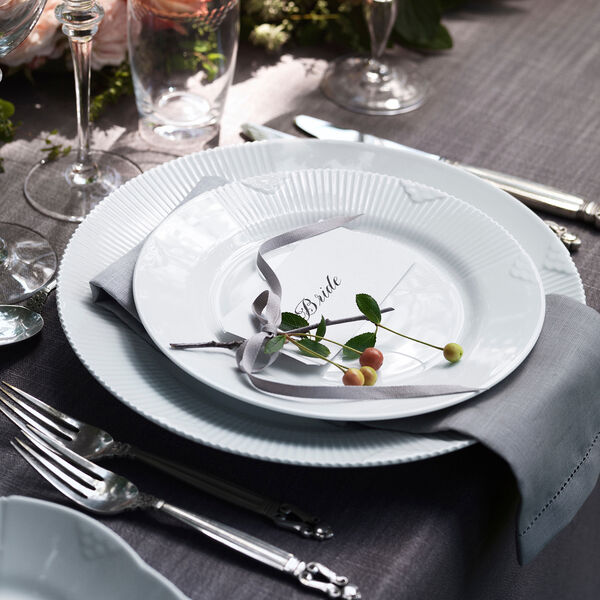 Elements Wei&szlig; Teller, 22 cm, Royal Copenhagen
