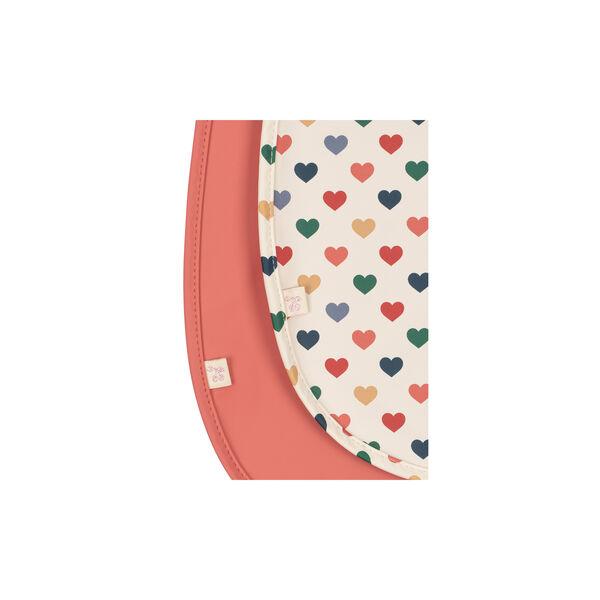 2 Pack Dinner Bib, coeur colore/faded rose, Konges Sl&oslash;jd