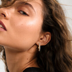 TATUM hoops Large, gold plated, Pilgrim