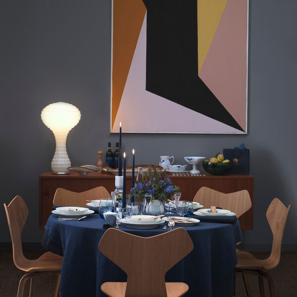 Mega Blau Gerippt Sauciere, Royal Copenhagen