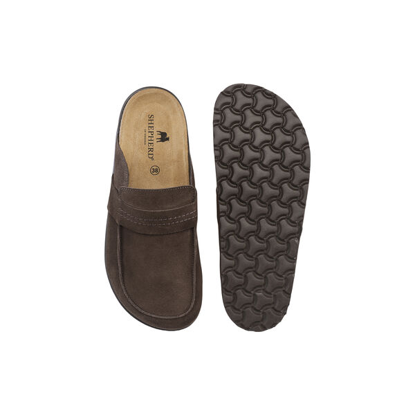 Petra Slippers, brown mocka, Shepherd of Sweden