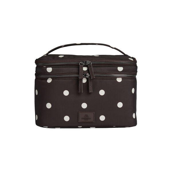 TreasureMBG Toiletry Bag Rec., polka dot, brown, Markberg