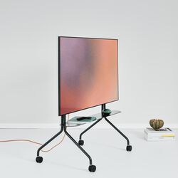 Moon Shelf, charcoal, Pedestal