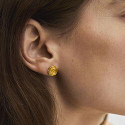 Rose Earsticks Medium, gold plated, Pernille Corydon Jewellery