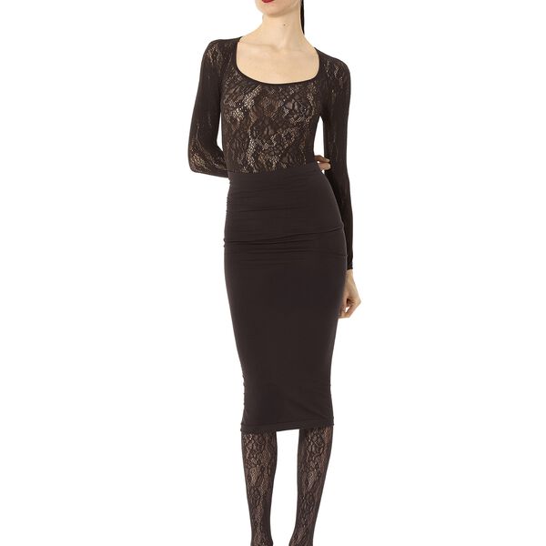 Infinite Rose Net Tights, dark wood, Wolford
