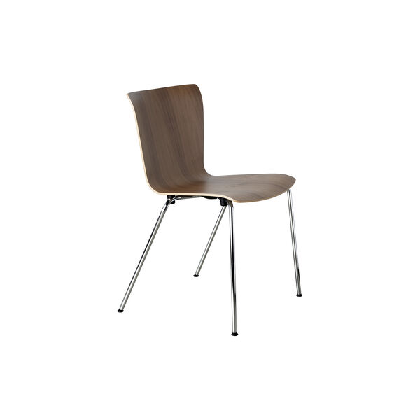 Vico Duo&trade; VM110 Esszimmerstuhl, lackierte Walnuss/chrom, Fritz Hansen