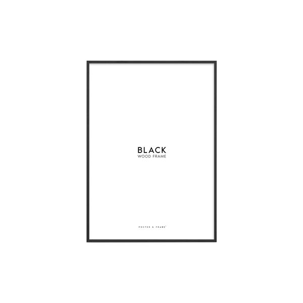 Wood Frame, black, Poster & Frame