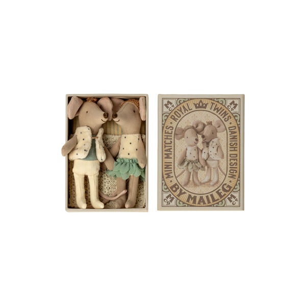 Kleine Schwester & kleiner Bruder k&ouml;nigliche Zwillingsm&auml;use in Schachtel, Maileg