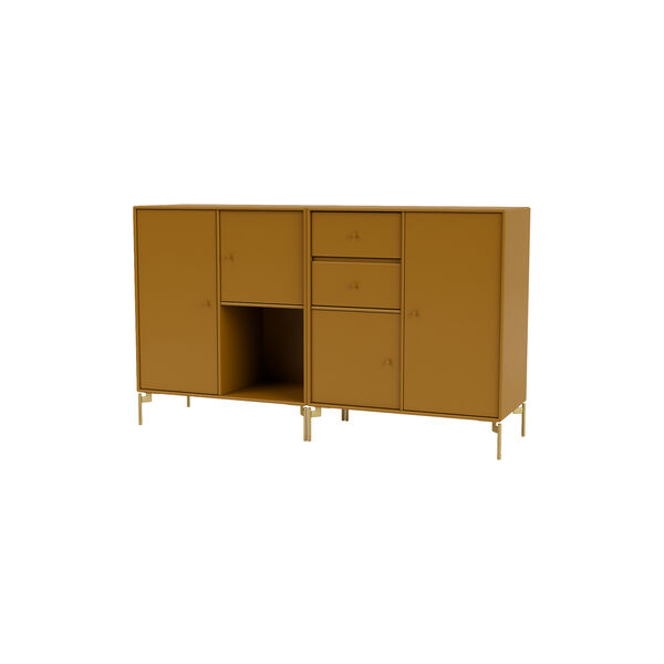 COUPLE Sideboard with Brass Legs, 142 amber, Montana Furniture