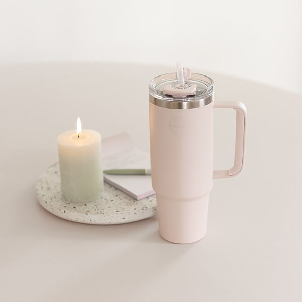 Thermo Cup With Straw, soft rose, AYA&IDA