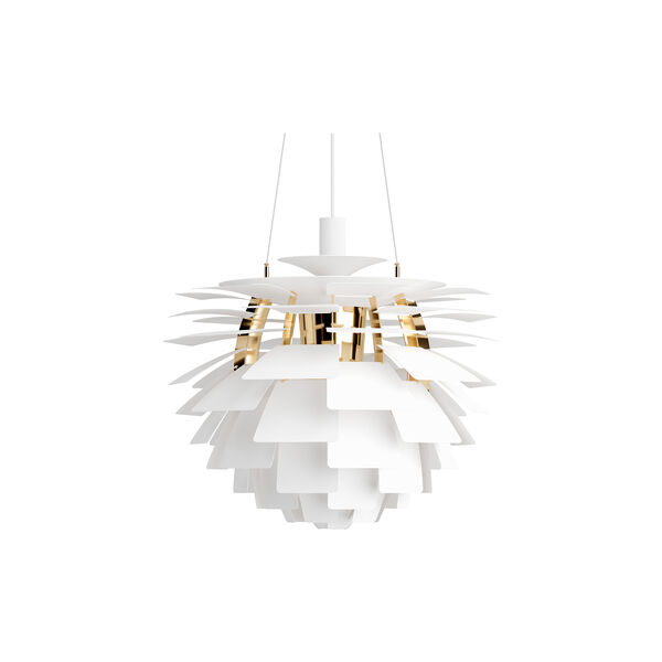 PH Artichoke, soft white/brass metallised, Louis Poulsen