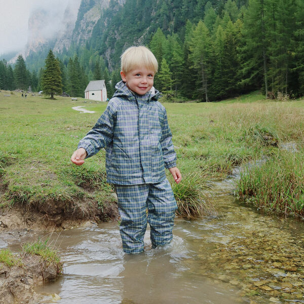 Rainy Palme Set, laurel blue check, Konges Sl&oslash;jd