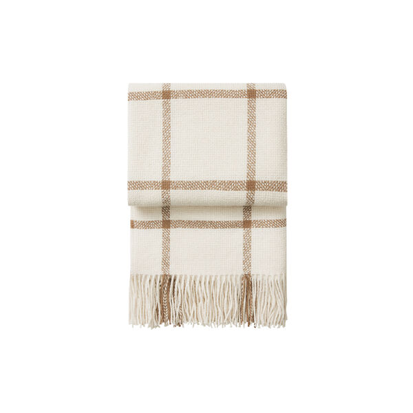 Tartan Throw, ivory, ELVANG