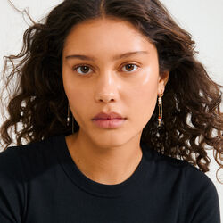 BETWEEN chain earrings, gold plated, Pilgrim