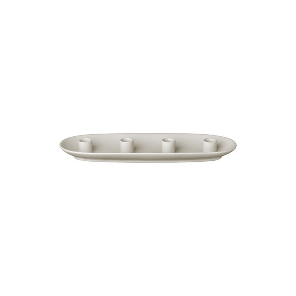 VELA Candle Holder Shap oval, moonbeam, Blomus