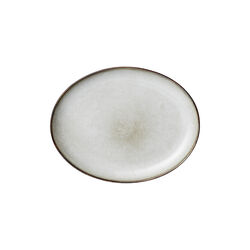 Amera Dinner Plate Oval, grey, Lene Bjerre