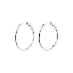 EANNA recycled large hoops, silver-plated, Pilgrim