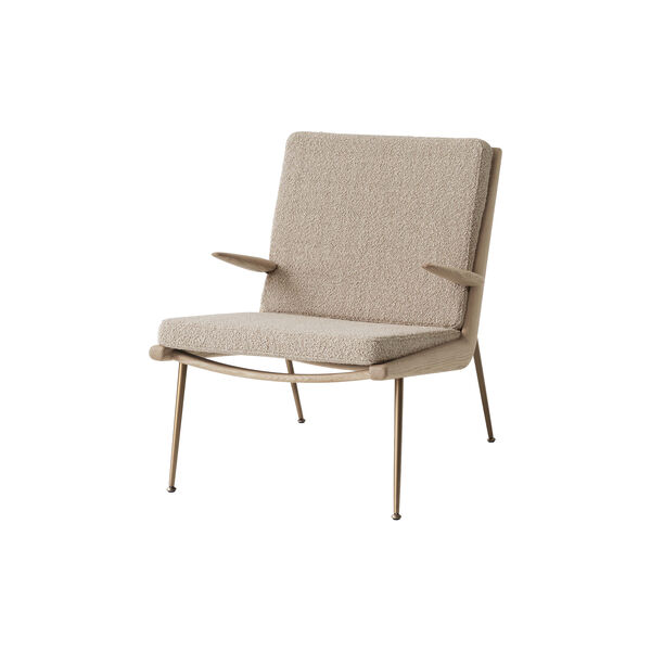 Boomerang HM2 Lounge Chair, Karakorum 003/brass/soap treated oak, &Tradition