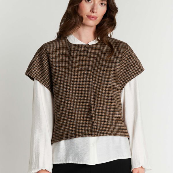 7898RDFNewHika vest, chocolat, RUE de FEMME