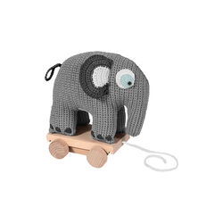 Elefant Fanto gehäkeltes Nachziehtier, classic grey, Sebra