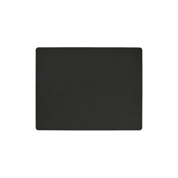 Corduroy table mat Square L, black ink, LIND DNA