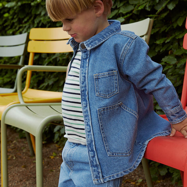 Bio-Jeansjacke, lt. blue indigo washed, Copenhagen Colors Organics