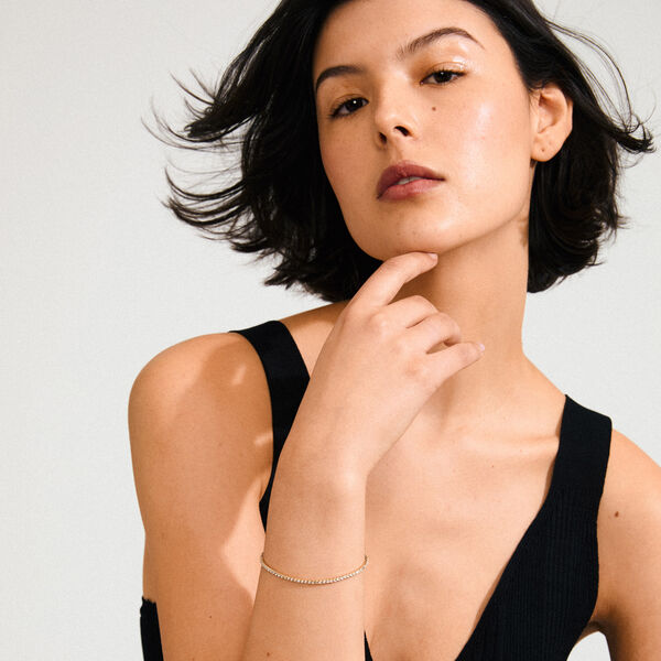 ARASH crystal bracelet, gold plated, Pilgrim