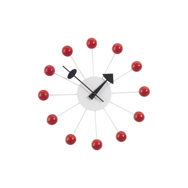 Ball Wanduhr, red, Vitra 