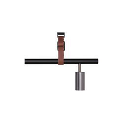 Long John 4 Spot Pendant Brown Leather, black/steel, Rubn