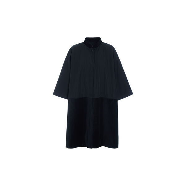 Fukkura poplin coat dress, black, BITTE KAI RAND
