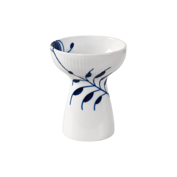 Blaue Mega geriffelte Vase 11 cm, Royal Copenhagen